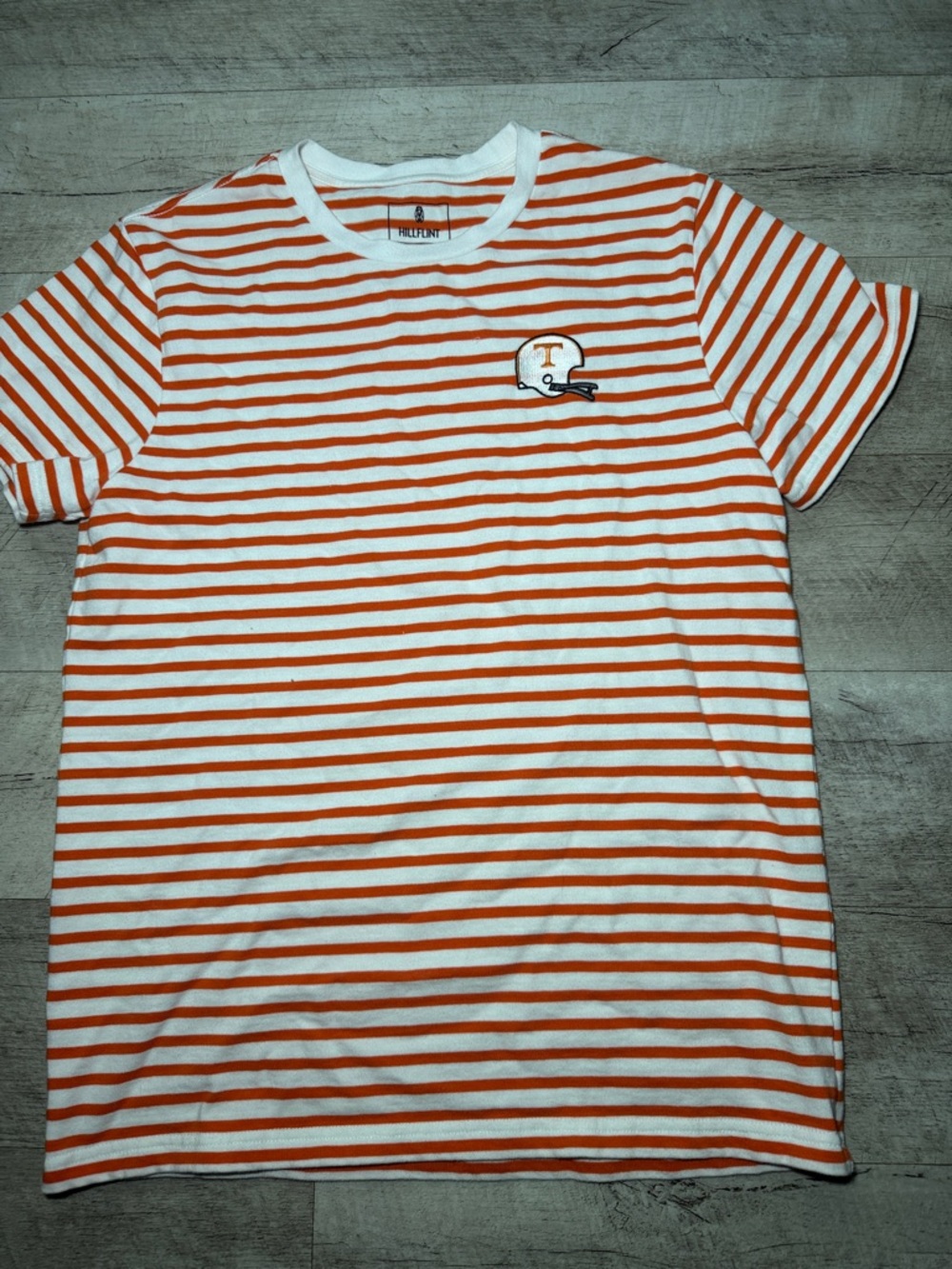 Hillflint  Tennessee Orange & White Striped Crewneck Tee Size M women’s